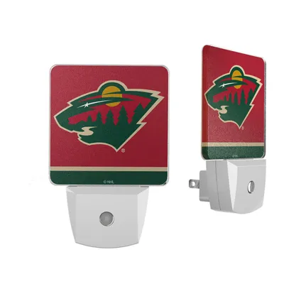 Minnesota Wild Stripe Design Nightlight 2-Pack