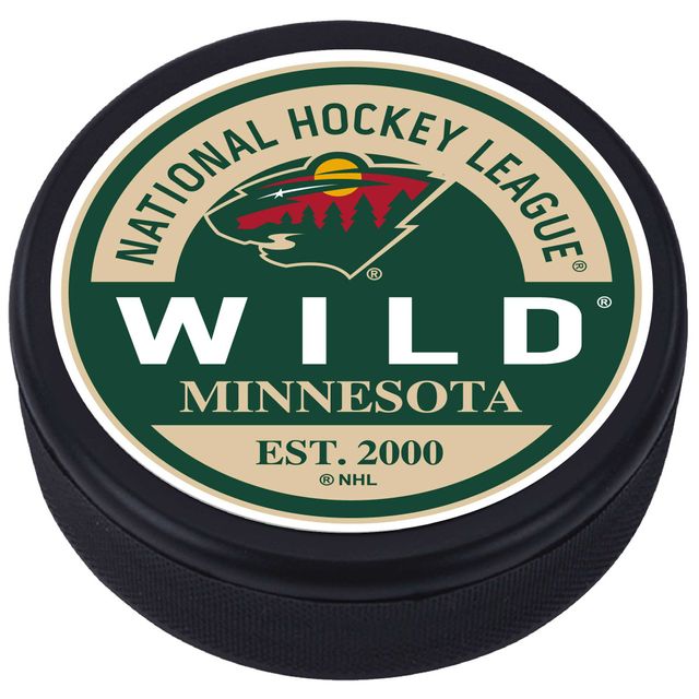 Minnesota Wild - Rondelle à logo en blocs texturés