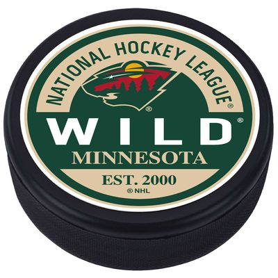 Minnesota Wild - Textured Block Logo Puck