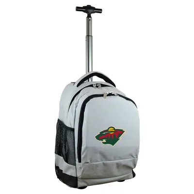 Minnesota Wild MOJO 19'' Premium Wheeled Backpack - Gray