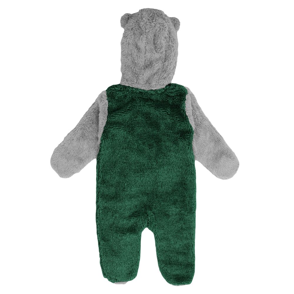 Newborn & Infant Green Minnesota Wild Game Nap Teddy Fleece Bunting Full-Zip Sleeper