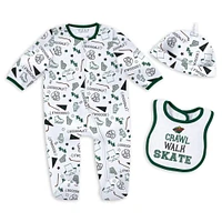 Ensemble pyjama et bavoir Minnesota Wild Sleep and Play pour nouveau-né bébé par Erin Andrews