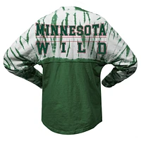 T-shirt à manches longues unisexe Spirit Jersey vert Minnesota Wild Crystal Half Dye