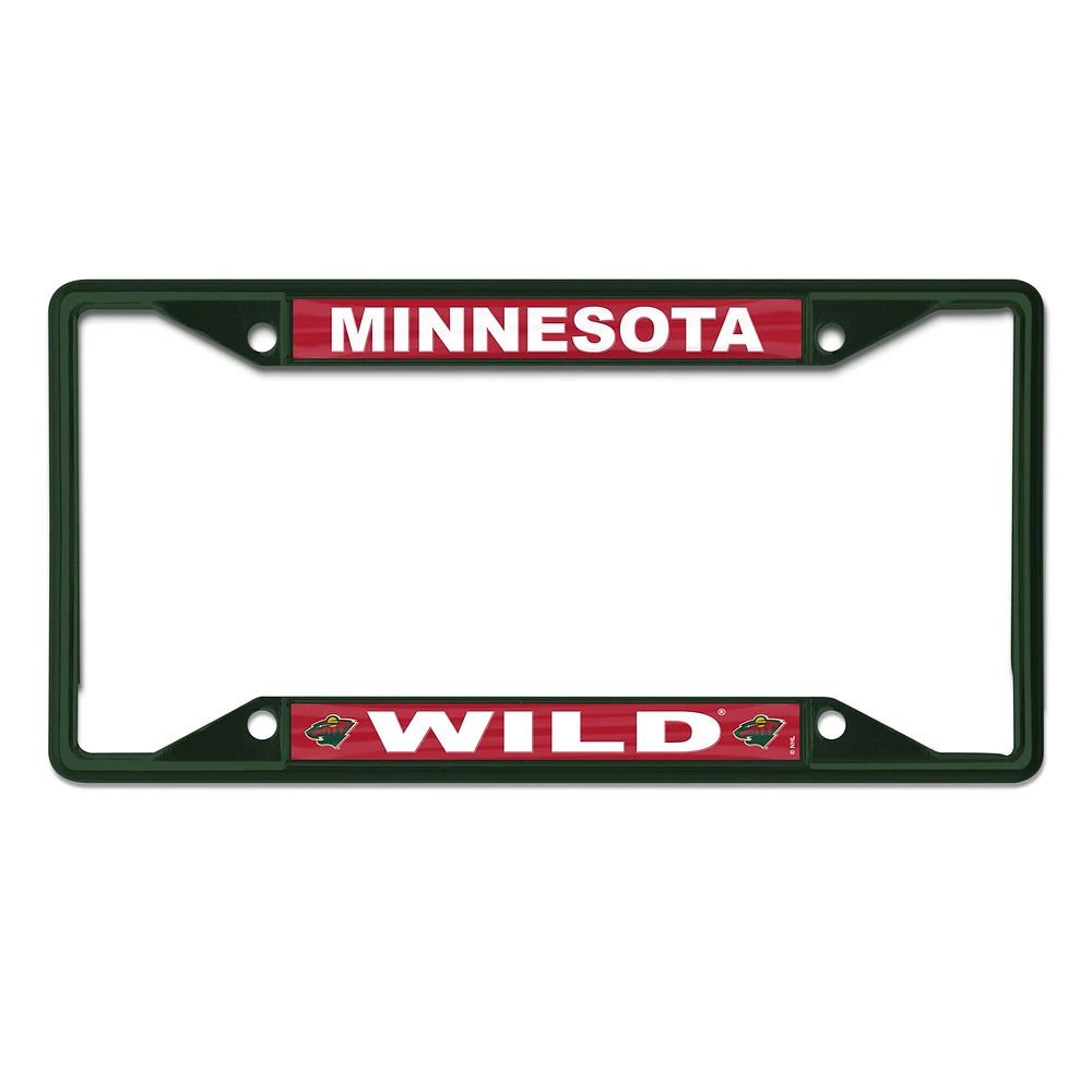 Cadre de plaque d'immatriculation WinCraft Minnesota Wild Chrome