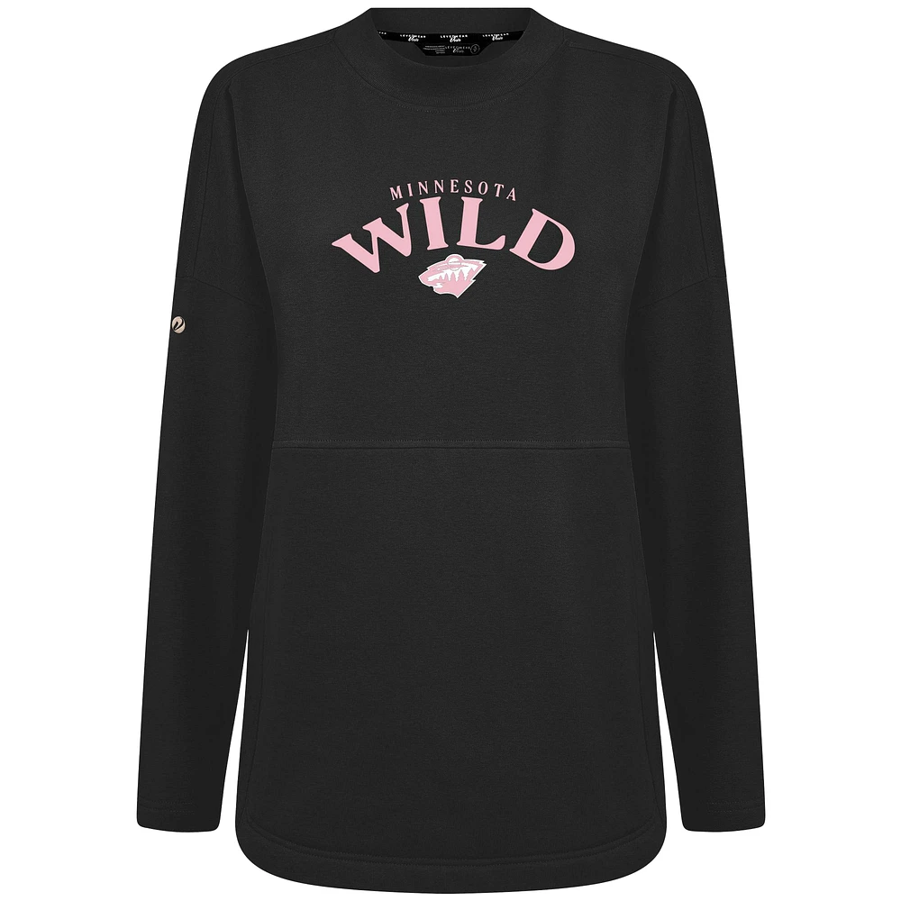 Sweat-shirt à col roulé Beaudry pour la fête des mères du Minnesota Wild femme de Levelwear, noir