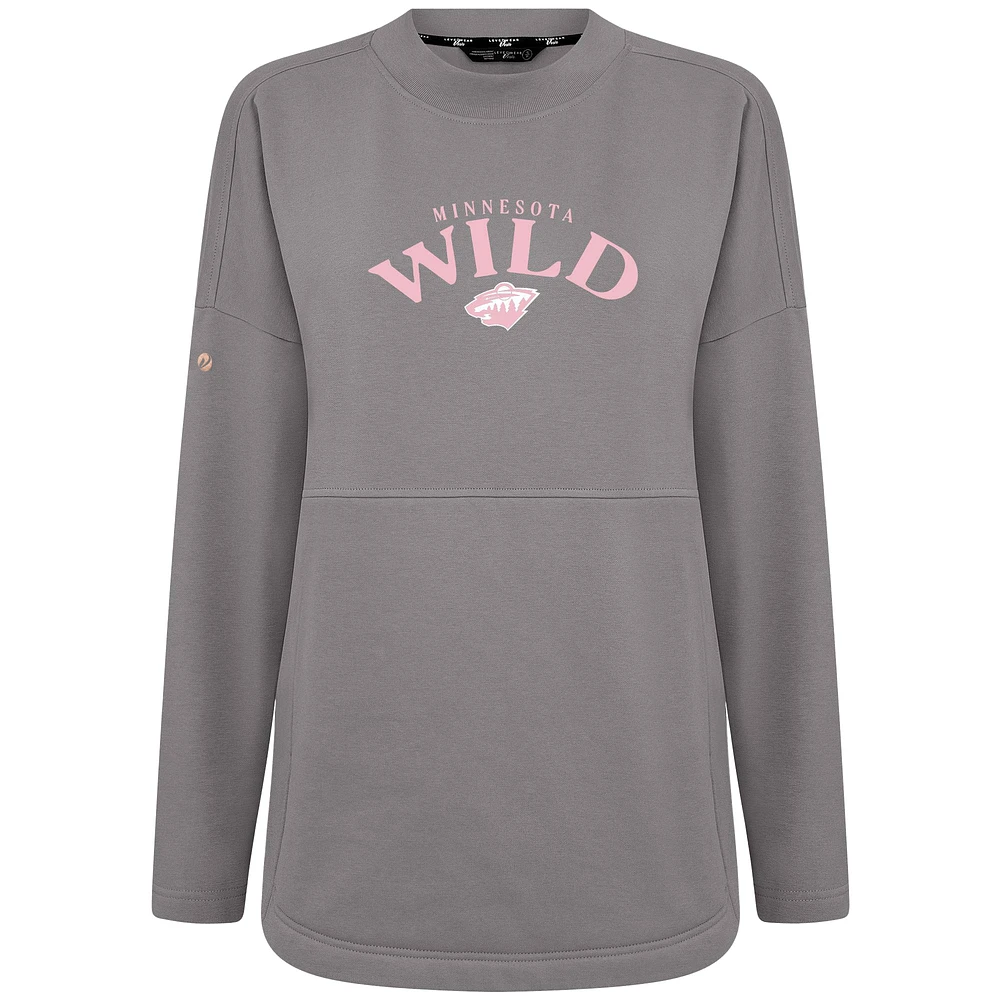 Sweat-shirt à col roulé Beaudry pour la fête des mères du Minnesota Wild gris femme
