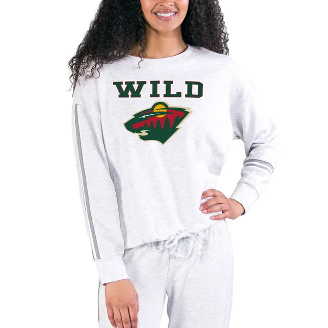 Women's Concepts Sport Cream/Gray Oakland Athletics Pendant French Terry Long Sleeve Top Size: Large