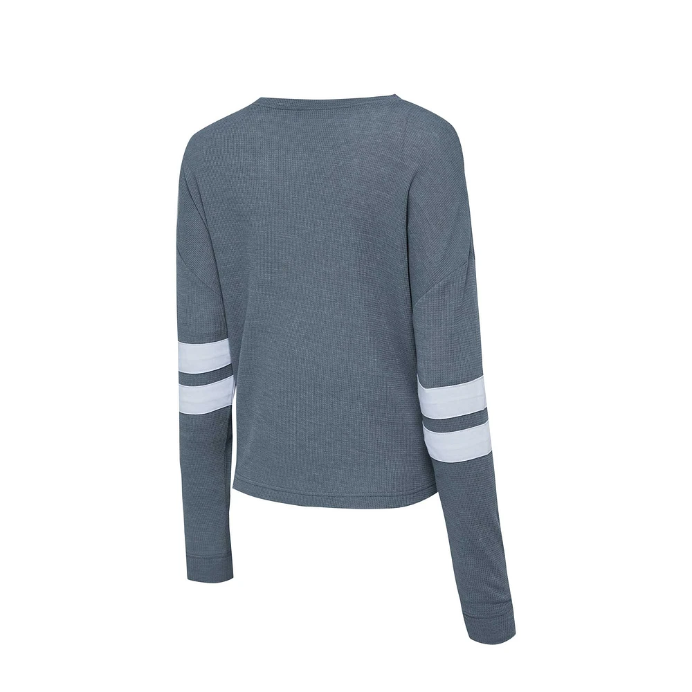 Ensemble de nuit Concepts Sport pour femmes, t-shirt et short à manches longues, Minnesota Wild Meadow, gris