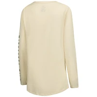 T-shirt à manches longues pour femme Fanatics crème Minnesota Wild Top Shelf