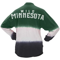 Women's Fanatics Green/Black Minnesota Wild Ombre Long Sleeve T-Shirt