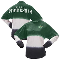 Women's Fanatics Green/Black Minnesota Wild Ombre Long Sleeve T-Shirt