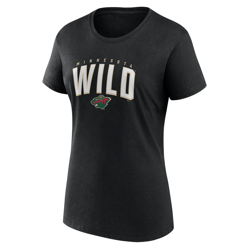 Ensemble de deux t-shirts fan Fanatics pour femmes, vert/noir, Minnesota Wild