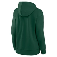 Sweat à capuche en polaire primaire authentique Pro Core Minnesota Wild vert Fanatics pour femme