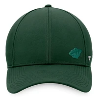 Casquette réglable structurée Minnesota Wild Authentic Pro Road Fanatics pour femmes, verte