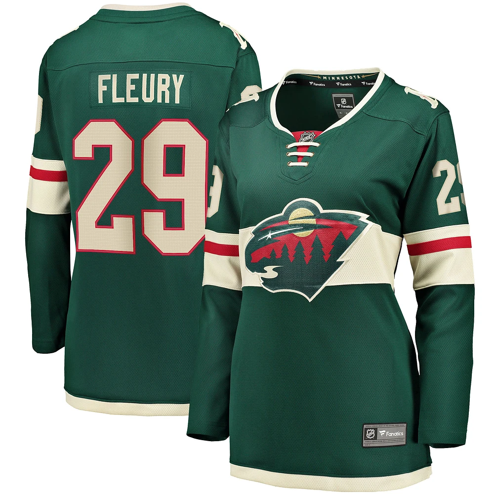 Fanatics pour femmes Marc-Andre Fleury Vert Minnesota Wild Home Breakaway Player Maillot