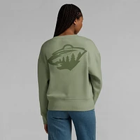 Women's Fanatics  Olive Minnesota Wild Elements Flow Pullover Sweatshirt