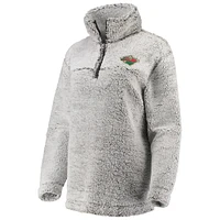 Veste à enfiler grise Minnesota Wild Sherpa G-III 4Her by Carl Banks pour femme