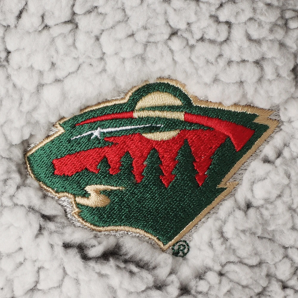 Veste à enfiler grise Minnesota Wild Sherpa G-III 4Her by Carl Banks pour femme