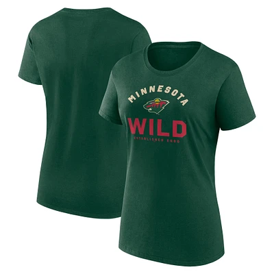T-shirt à manches courtes en coton pour femme Wild 0565 NHL Fanatics SU25 avec logo athlétique TEELADRIB 03TD-0565-2AP-TPQ #8