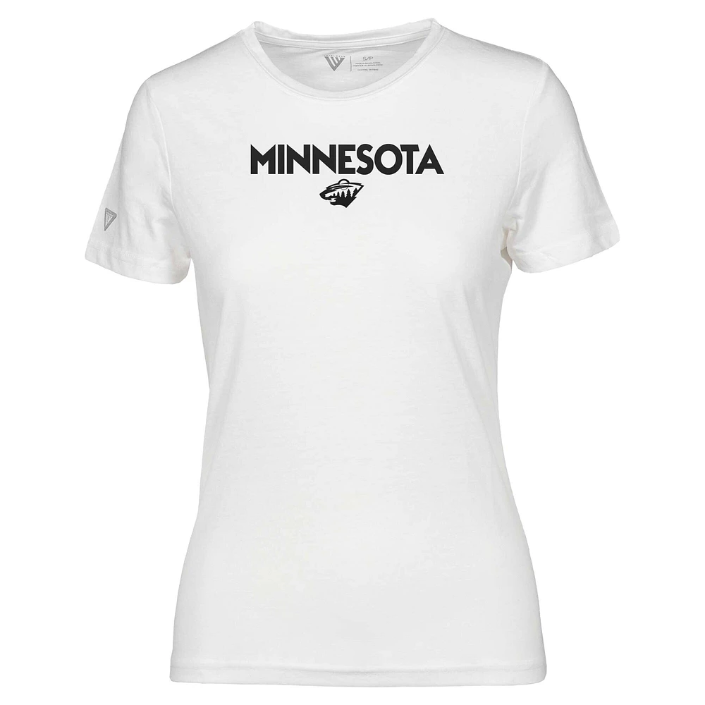 T-shirt capsule Maddox City blanc Minnesota Wild pour femme Levelwear