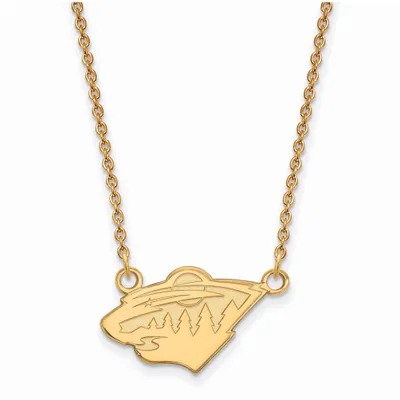 Minnesota Wild Women's Gold Plated Small Pendant Necklace