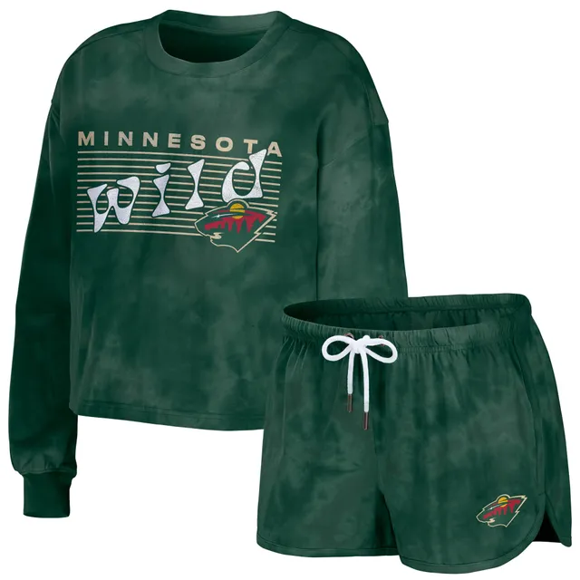 Women's WEAR by Erin Andrews Green Green Bay Packers Tie-Dye Cropped  Pullover Sweatshirt & Shorts Lounge Set