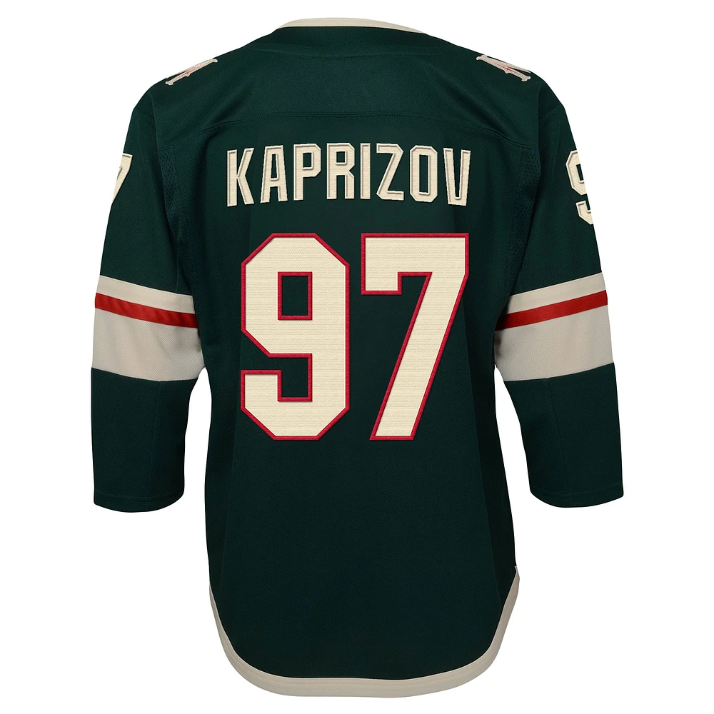 Maillot de joueur Kirill Kaprizov vert Minnesota Wild Home Premier pour jeunes