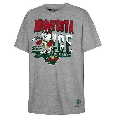 T-shirt gris Minnesota Wild Popsicle pour jeunes Mitchell & Ness