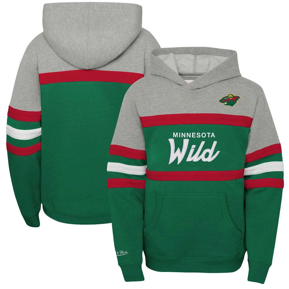 Sweat à capuche vert Mitchell & Ness pour jeunes entraîneur-chef du Minnesota Wild