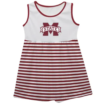 Mississippi State Bulldogs Girls Toddler Tank Dress - White