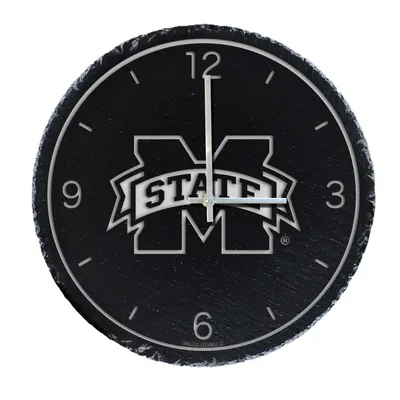 Mississippi State Bulldogs 12'' Slate Clock - Gray