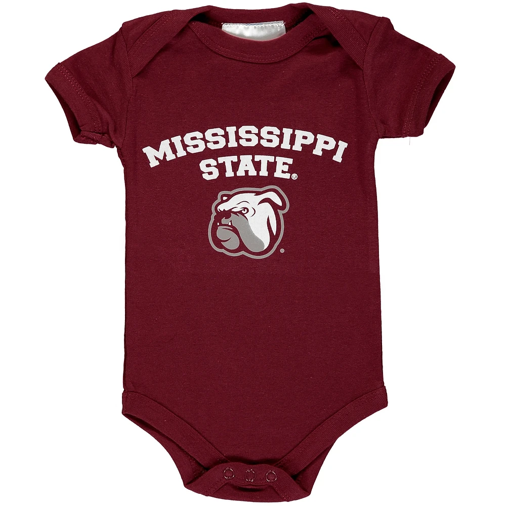 Body bordeaux pour bébé Mississippi State Bulldogs Arch & Logo