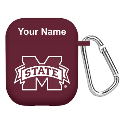 Mississippi State Bulldogs Personalized AirPods Case Cover - Maroon