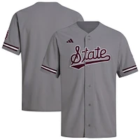 Maillot de baseball réplique gris Mississippi State Bulldogs pour homme adidas