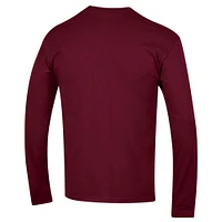 T-shirt à manches longues pour homme Champion Maroon Mississippi State Bulldogs Arch Over Logo