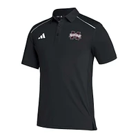 Polo AEROREADY des entraîneurs Bulldogs de l'État du Mississippi adidas noir pour homme