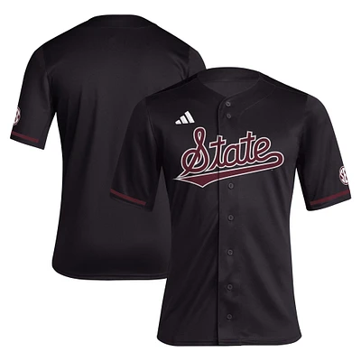 Maillot de baseball réplique adidas Mississippi State Bulldogs pour hommes, noir