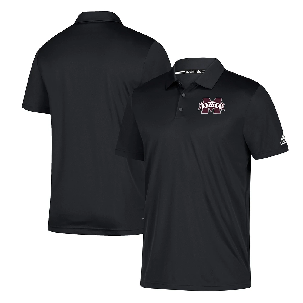 Men's adidas Black Mississippi State Bulldogs Team Grind AEROREADY Polo