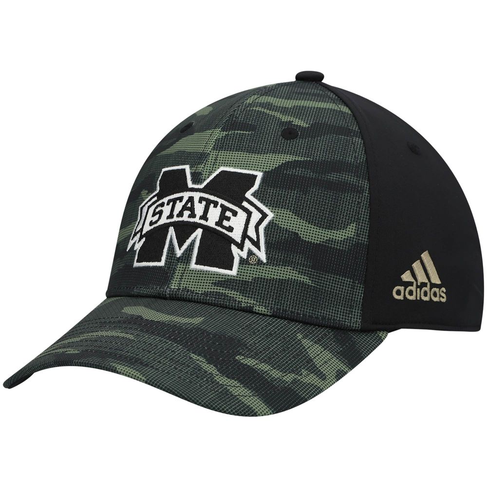 Men's adidas Camo Mississippi State Bulldogs Military Appreciation Primegreen Flex Hat