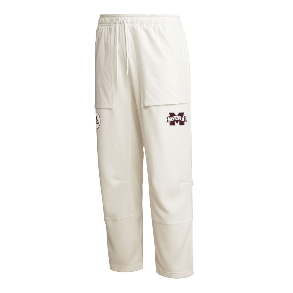 Men's adidas Cream Mississippi State Bulldogs Zero Dye AEROREADY Pants