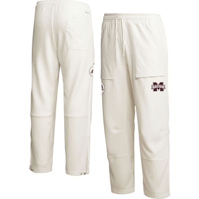 Men's adidas Cream Mississippi State Bulldogs Zero Dye AEROREADY Pants