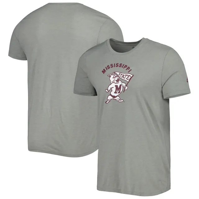 Men's adidas Gray Louisville Cardinals Basics Heritage Tri-Blend T-Shirt