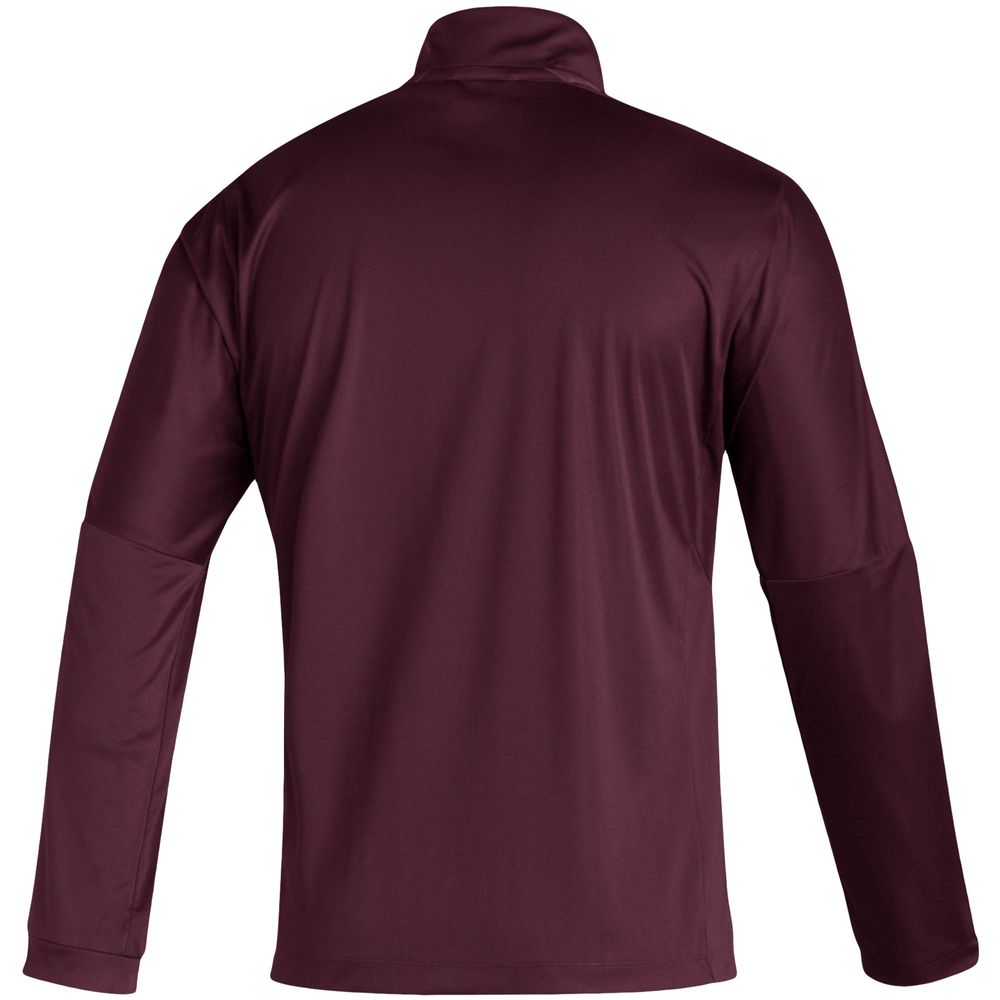 Men's adidas Maroon Mississippi State Bulldogs 2021 Sideline Primeblue Quarter-Zip Jacket