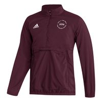 Men's adidas Maroon Mississippi State Bulldogs AEROREADY Half-Zip Jacket