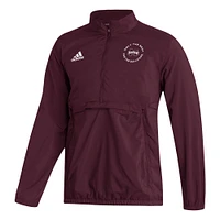 Veste à demi-zip adidas pour hommes Mississippi State Bulldogs AEROREADY