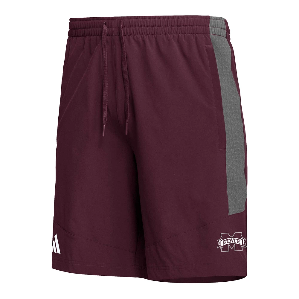 Short AEROREADY adidas Mississippi State Bulldogs marron pour homme