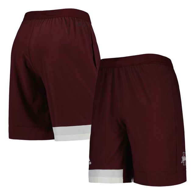 Short d'entraînement adidas Maroon Mississippi State Bulldogs AEROREADY pour hommes