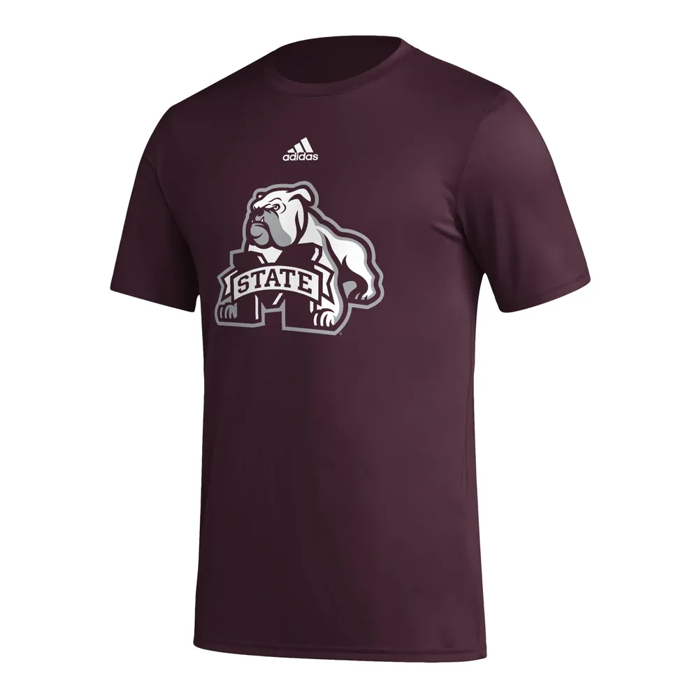 T-shirt AEROREADY pour homme adidas Mississippi State Bulldogs Basics Secondary Pre-Game