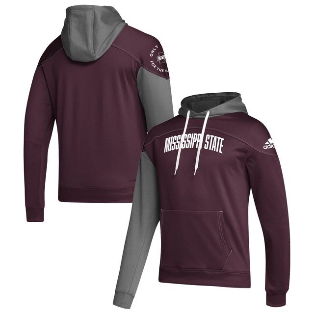 Sweat à capuche adidas Mississippi State Bulldogs Block Stadium marron pour homme