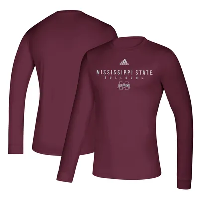 Mississippi State Bulldogs adidas Creator Long Sleeve Performance T-Shirt - Maroon